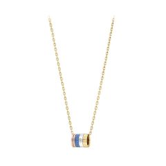 JPN00635 | Buy Online Boucheron Quatre Mixed Gold Blue Ceramic Pendant