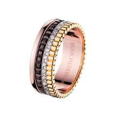 JRG00627|Buy Online Boucheron Quatre Pink, White, and Yellow Gold Ring