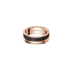 Boucheron Quatre Rose Gold Brown PVD Large Model Ring JAL00292