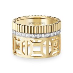 Boucheron Quatre White and Yellow Gold Diamond Ring JRG03013