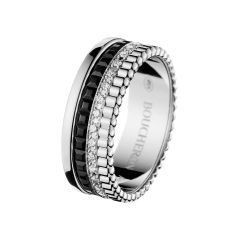 Boucheron Quatre Black Edition White Gold PVD Diamond Small Ring JRG01791