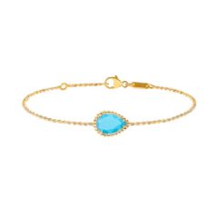 Boucheron Serpent Boheme Yellow Gold Turquoise Bracelet JBT00695