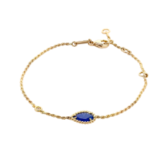 Boucheron Serpent Boheme Yellow Gold Lapis Lazuli Bracelet JBT00800