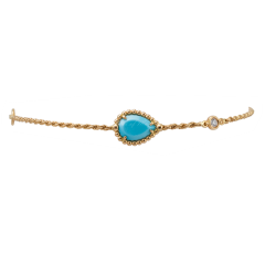 Boucheron Serpent Boheme Yellow Gold Turquoise Bracelet JBT00809