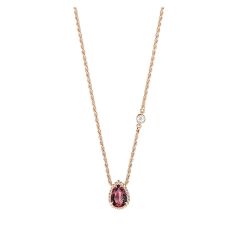 Boucheron Serpent Bohème Couleur Pink Gold Garnet Diamond Pendant JPN00629