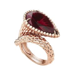 Boucheron Serpent Bohème Couleur Pink Gold Garnet Ring JRG02784