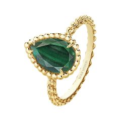 Boucheron Serpent Bohème Couleur Yellow Gold Malachite Ring JRG02795