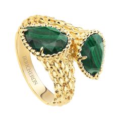 Boucheron Serpent Bohème Couleur Yellow Gold Malachite Ring JRG02797