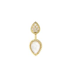 Boucheron Serpent Bohème Couleur Yellow Gold Pearl Diamond Single Earring JCO01428