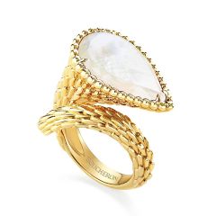 Boucheron Serpent Bohème Couleur Yellow Gold Pearl Ring JRG02746