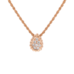 Boucheron Serpent Boheme Diamants Pink Gold Diamond Pendant JPN00565