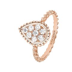 Boucheron Serpent Boheme Diamants Pink Gold Diamond Ring JRG02673