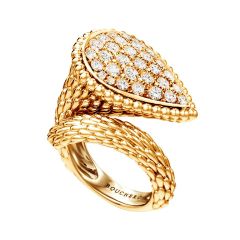 Boucheron Serpent Boheme Diamants Yellow Gold Diamond Ring JRG01948