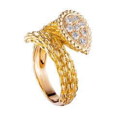 Boucheron Serpent Bohème Diamants Yellow Gold Diamond Ring JRG04CAB1