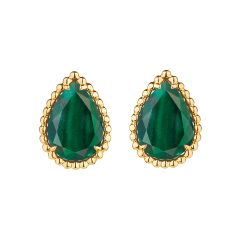 Boucheron Serpent Boheme Yellow Gold Malachite Earrings JCO01284