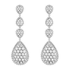 Boucheron Serpent Boheme White Gold Diamond Pendant Earrings JCO01290