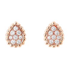 Boucheron Serpent Boheme Pink Gold Diamond Earrings JCO01362