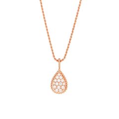 Boucheron Serpent Boheme Rose Gold Diamond Pendant JPN00558