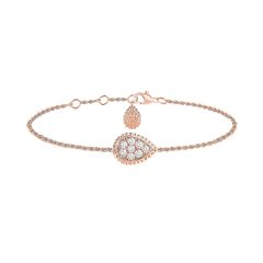 Boucheron Serpent Boheme S Motif Pink Gold Diamond Bracelet JBT00602M