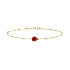 Boucheron Serpent Boheme Yellow Gold Diamond Carnelian Bracelet JBT00810