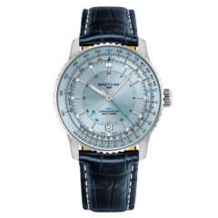 A32310171C1P1 | Breitling Navitimer Automatic GMT 41 Steel Ice Blue watch. Buy Online