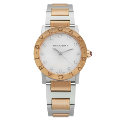 101891 | BVLGARI BVLGARI Steel & Pink Gold Automatic 33 mm watch | Buy Online