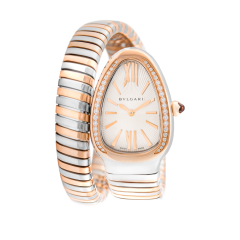 102237 | BVLGARI Serpenti Tubogas Steel & Pink Gold Quartz 35 mm watch | Buy Online