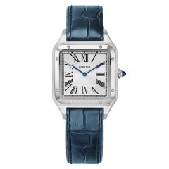 Cartier Santos-Dumont Large Model Quartz Steel Leather 31.4 x 43.5 mm WSSA0022