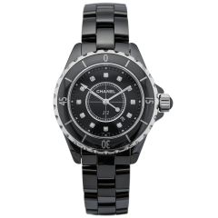 H1625 | Chanel J12 Diamonds Black Ceramic 33 mm watch. Buy Online