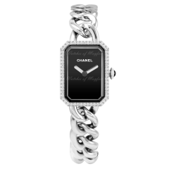 H3254 | Chanel Premiere Chain Large Black Dial Diamonds Watch. Buy Online