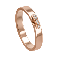 Chaumet Liens Pink Gold Diamond Wedding Band 082560 Size 51