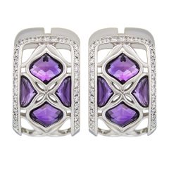 839564-1001|Buy Chopard IMPERIALE Lace White Gold Amethyst Earrings