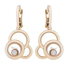 839769-5001 | Buy Chopard Happy Circles Rose Gold Diamond Earrings