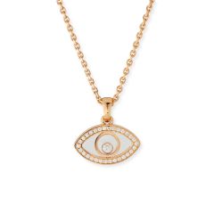 Chopard Good Luck Charms Rose Gold Diamond Pave Pendant 797863-5003