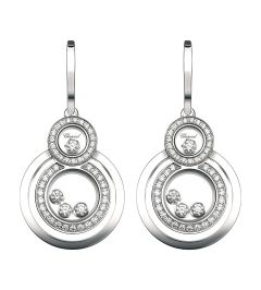 839210-1001 | Buy Online Chopard Happy 8 White Gold Diamond Earrings