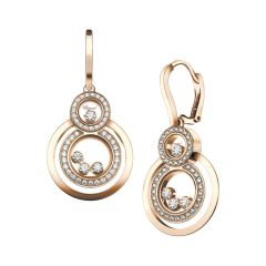 839210-5001 | Buy Online Chopard Happy 8 Rose Gold Diamond Earrings