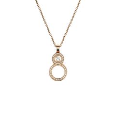 799209-5003 | Buy Online Chopard Happy 8 Rose Gold Diamond Pendant