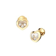 839203-0001 | Buy Chopard Happy Curves Yellow Gold Diamond Earrings