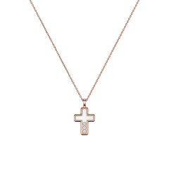 Chopard Happy Diamonds Cross Rose Gold Diamond Pendant 79A409-5001