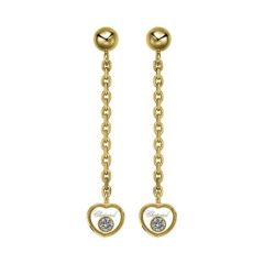 839081-0001 | Buy Chopard Happy Diamonds Yellow Gold Diamond Earrings