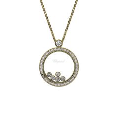 Chopard Happy Diamonds Icons Yellow Gold Diamond Pave Pendant 799434-0301