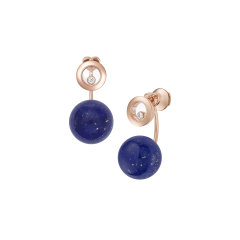 Chopard Happy Diamonds Planet Rose Gold Lapis-Lazuli Diamond Earrings 83A619-5501