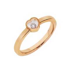 Chopard Happy Diamonds Rose Gold Diamond Ring Size 52 829081-5109