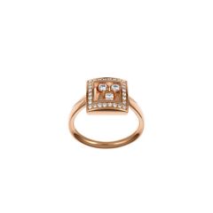 Chopard Happy Diamonds Rose Gold Diamond Ring Size 55 829224-5041