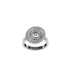 Chopard Happy Diamonds White Gold Diamond Ring Size 53 827990-1110