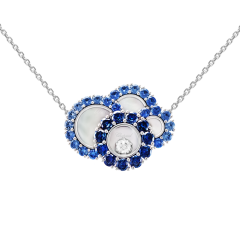 Chopard Happy Dreams White Gold Diamond Sapphire Pendant 819882-1002