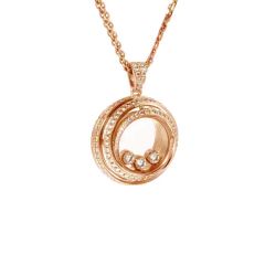 Chopard Happy Emotions Rose Gold Diamond Pave Pendant 799217-5003