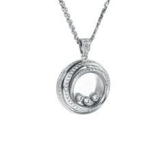 Chopard Happy Emotions White Gold Diamond Pave Pendant 799217-1003