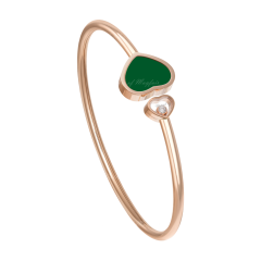 857482-5103|Chopard Happy Hearts Rose Gold Agate Diamond Bangle Size M