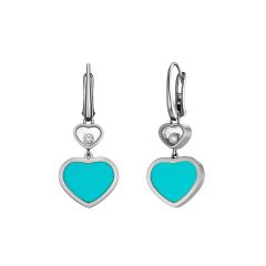 Chopard Happy Hearts White Gold Turquoise Earrings 837482-1410